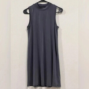 Madewell Women's XXS Sandwashed Gray Mock Neck Tank Jersey Dress